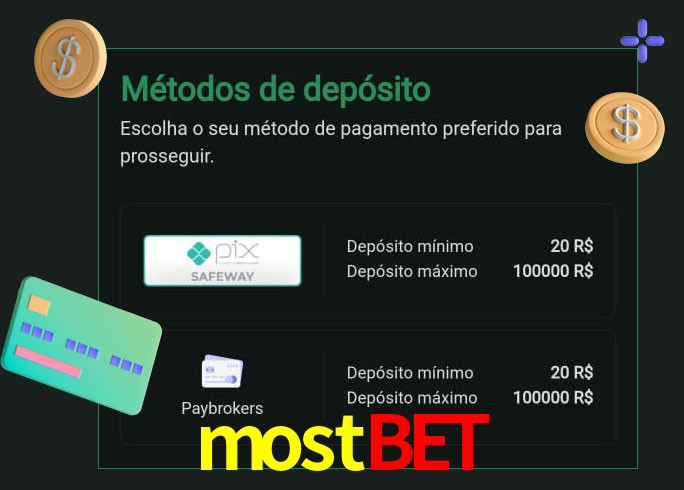 O cassino mostbet oferece uma grande variedade de métodos de pagamento